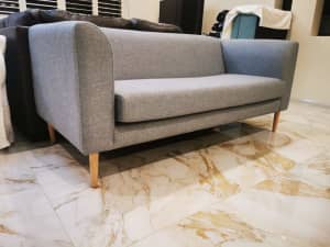 BRAND NEW 2.5 seater grey fabric sofa