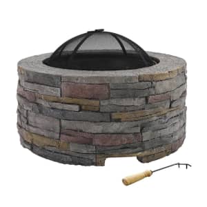 Grillz Fire Pit Outdoor Table Charcoal Fireplace Garden Firepit 37181