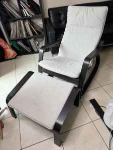 POANG ROCKING CHAIR AND OTTOMAN FROM IKEA, almost new condition!