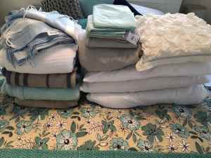 Bundle of Bedding and Blankets