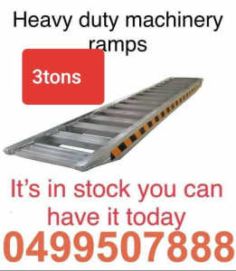 Track and rubber wheels machinery ramp wide 