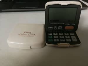 Retro CANON CC-10 Alarm Clock Electronic Calculator - Two Matching