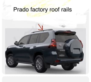 Roof rails genuine Toyota new condition 150 series prado