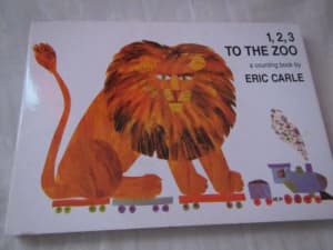 baby board picture story book counting Zoo Eric Carle kids read lion