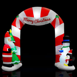 Christmas Inflatable Santa Archway 3M Outdoor Decorations Lights...