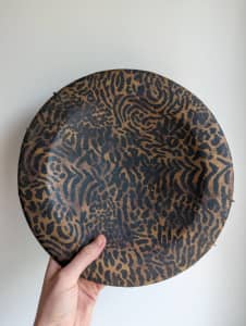 Vintage Animal Print Wild Cat Decorative Plate African Tribal 28cm