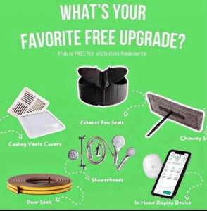 Free Weather sealing products and free shower heads under VEU program