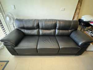 3 Seater Leather Couch Sofa