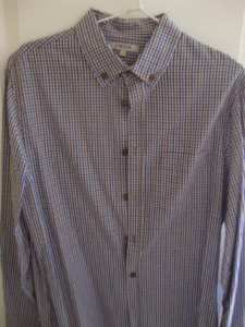 Mans new long-sleeve casual shirt, size L, button down collar