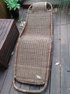 Cane hammock or poolside lounge chair 