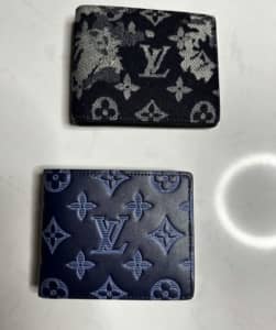 Authentic Louis Vuitton Gift Card Tag Blue Logo Ribbon Rainbow Colors  Monogram