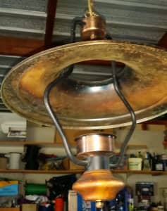 Light fitting copper Brass timber