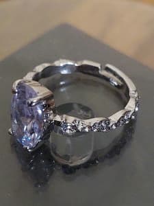 Moissanite Diamond Encrusted Dress Ring