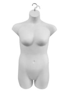 Plus Size female plastic Hanging Mannequin Skin tone, 2 LIKE NEW
