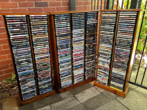 DVD storage units - 2 & 3 column timber - excellent quality!