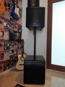 P.A. Speakers AS NEW Top & Subwoofer Denon AXIS 12 & AXIS 12 S