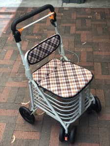 Shopping trolleys with seat