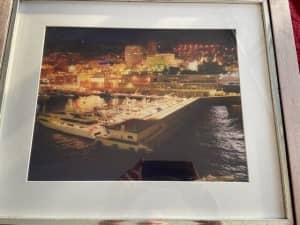 Framed European photos Harbour views Monte Carlo & fishing boats Burswood Victoria Park Area Preview