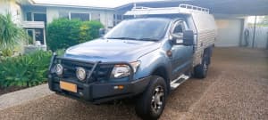 2014 FORD RANGER XL 3.2 (4x4) 6 SP AUTOMATIC C/CHAS