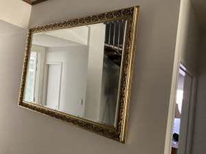 Framed wall mirror