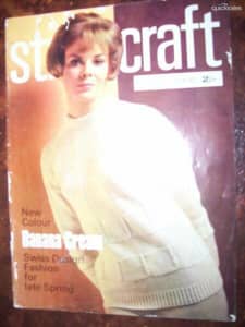 Vintage Stitchcraft pattern book: April 1966 26 projects good cond.