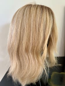 Human Hair 14-inch Ash Blonde Remy wig