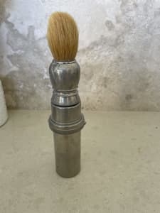 Barber shaving brush and brush cover vintage