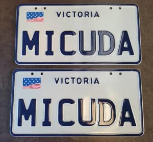 CUDA Custom number plates Vic. MICUDA.