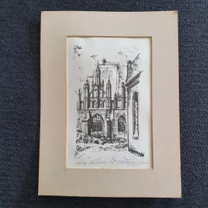 Polish Architectural drawing Framed