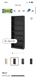 IKEA billy bookcase black