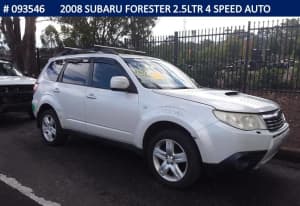 NOW WRECKING - 2008 SUBARU FORESTER 2.5LTR AUTO 4WD - STOCK 093546