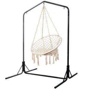 Gardeon Outdoor Hammock Chair with Stand Cotton Swing Relax Hanging 1