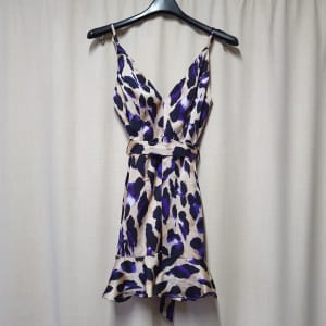 Purple spotted dress size S