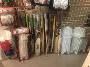 Cricket bats and accessories fr $10 