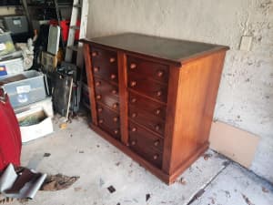 mahogany chest of drawers that can also be a filing cabinet