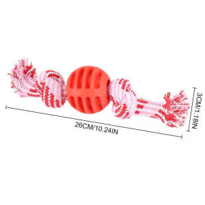 Dog/Cat/Pet Bite Resistant cotton Chew Rope Toy with Interactive Knot