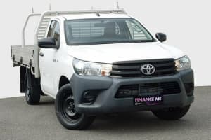 2017 Toyota Hilux TGN121R Workmate White Sports Automatic Cab Chassis