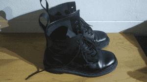 Doc Martens 1460 8 Eye Black Mono Boots, (US 9, UK 8, EU 42, Like New)