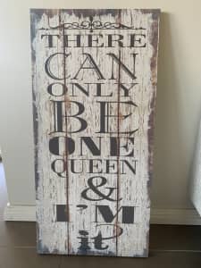Quote Canvas Wall Art 79x38cm