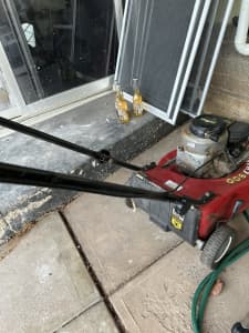 Petrol Mower with grass catcher for sale- Garage sale