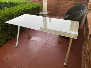 Large glass top study desk table