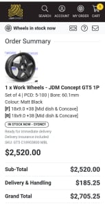 Work Wheels - JDM Concept GT5 1P
