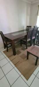 Wooden Table and 6 chairs 