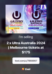 Ultra Tickets in Melbourne
