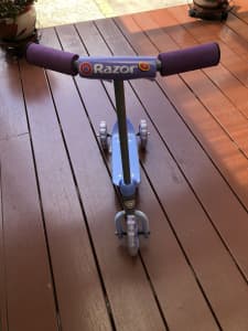 Authentic Razor JR 3-Wheel Scooter for 3+, Purple/Blue