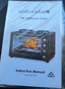 Smith Noble Compact 34L Oven Grill Hotplate Rotisserie