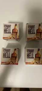 Jim Beam -Straight from Hell- Devils Cut Skull Promo shot glasses