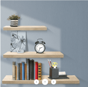 Wall Floating Shelves - 3pcs (40 60 & 80 cm) Oak NEW