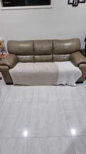 Free NICK SCALI 3 Seater Leather Sofa