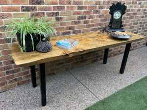 Recycled Timber Slab Top Table with Natural Edge